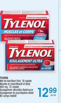 Uniprix TYLENOL Mal de dos/Back Pain offer