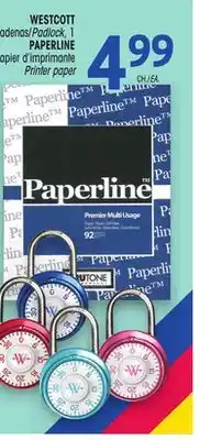 Uniprix WESTCOTT adenas/Padlock, 1 PAPERLINE apier d'imprimante Printer paper offer