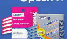 Uniprix OPTION+ Rasoirs jetables/Disposable razors offer