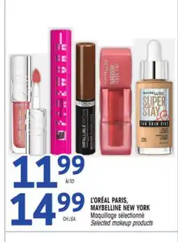 Uniprix L'ORÉAL PARIS, MAYBELLINE NEW YORK Maquillage sélectionné/Selected makeup products offer
