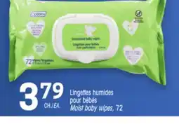 Uniprix OPTION+ Lingettes humides pour bébés/Moist baby wipes offer