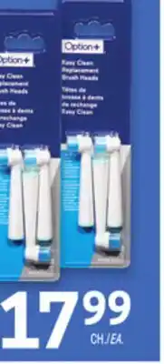 Uniprix OPTION+ Têtes de brosse à dents de rechange / Replacement brush heads offer