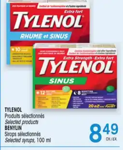 Uniprix TYLENOL Produits sélectionnés / Selected products offer