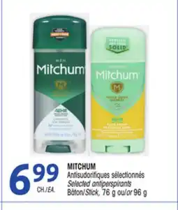 Uniprix MITCHUM Antisudorifiques sélectionnés/Selected antiperspirants offer