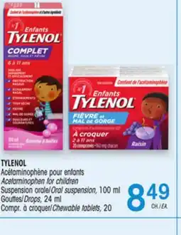 Uniprix TYLENOL Acétaminophène pour enfants/Acetaminophen for children offer