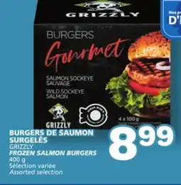 Marches Tradition GRIZZLY FROZEN SALMON BURGERS offer