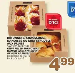 Marches Tradition FRUIT FILLED TURNOVERS, DANISH, MINI-STRUDELS OR PUFF PASTRIES offer