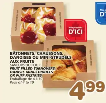 Marches Tradition FRUIT FILLED TURNOVERS, DANISH, MINI-STRUDELS OR PUFF PASTRIES offer