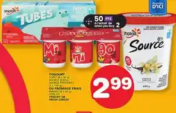 Marches Tradition YOPLAIT TUBES (8 x 56 g), SOURCE (630 g), OR MINIGO (6 x 60 g) YOPLAIT YOGURT OR FRESH CHEESE offer