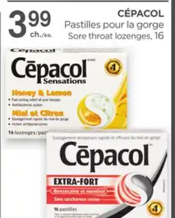 Proxim CÉPACOL Sore throat lozenges offer