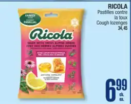 Jean Coutu RICOLA Cough lozenges offer