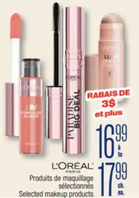 Jean Coutu L'ORÉAL PARIS Selected makeup products offer