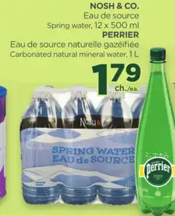 Proxim NOSH & CO. Spring Water, PERRIER Carbonated natural mineral water offer