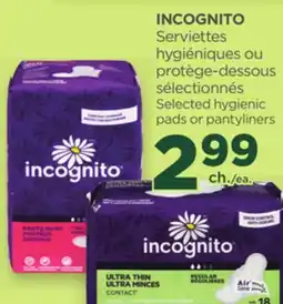 Proxim INCOGNITO Selected hygienic pads or pantyliners offer