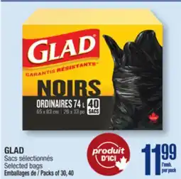Jean Coutu GLAD Selected bags offer
