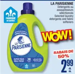 Jean Coutu LA PARISIENNE Selected laundry detergents and fabric softeners offer