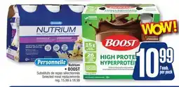 Jean Coutu PERSONNELLE Nutrium, BOOST Selected meal replacements offer