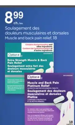 Proxim OPTION+ Muscle and back pain relief offer