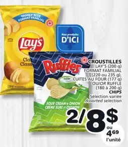 Marches Tradition LAY'S (200 g) FORMAT FAMILIAL (220 or 235 g), OR RUFFLE (180 to 200 g) CHIPS offer