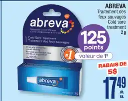 Jean Coutu ABREVA Cold sore treatment offer
