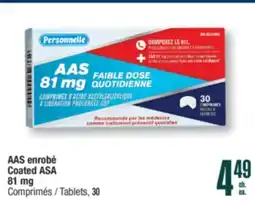 Jean Coutu PERSONNELLE Coated ASA 81 mg offer