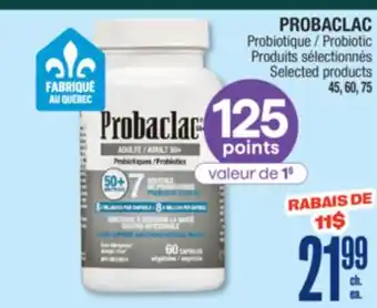 Jean Coutu PROBACLAC Probiotic offer