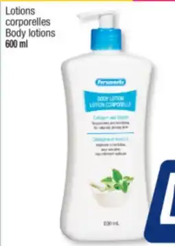 Jean Coutu PERSONNELLE Body lotions offer