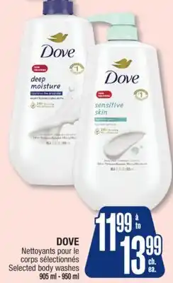 Jean Coutu DOVE Selected body washes offer
