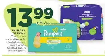 Proxim PAMPERS, OPTION + Selected diapers or training pants offer