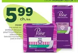 Proxim POISE Selected incontience pads or liners offer