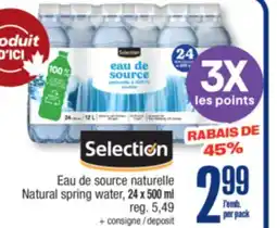 Jean Coutu Selection Natural spring water offer