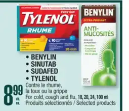 Jean Coutu BENYLIN, SINUTAB, SUDAFED , TYLENOL For cold, cough and flu Selected products offer