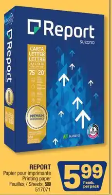 Jean Coutu REPORT Printing paper offer