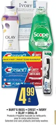 Jean Coutu BURT'S BEES, CREST, IVORY, OLAY, ORAL-B Selected oral care products and body washes offer