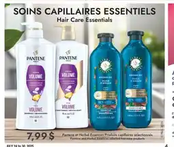 Jean Coutu PANTENE, HERBAL ESSENCES Selected hair care products offer