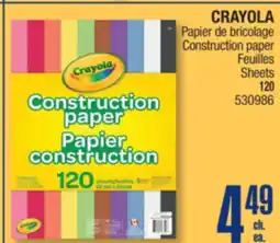 Jean Coutu CRAYOLA Construction paper offer
