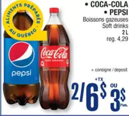 Jean Coutu COCA-COLA , PEPSI Soft drinks offer