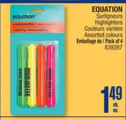 Jean Coutu EQUATION Highlighters Assorted colours offer