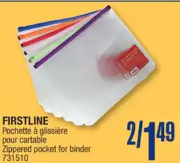 Jean Coutu FIRSTLINE Zippered pocket for binder offer