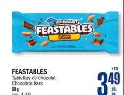 Jean Coutu FEASTABLES Chocolate bars offer