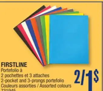 Jean Coutu FIRSTLINE 2-pocket and 3-prongs portefolio offer