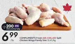 Sobeys Compliments fresh air-chilled split chicken wings family size offer