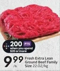 Sobeys Fresh extra lean ground beef family size offer