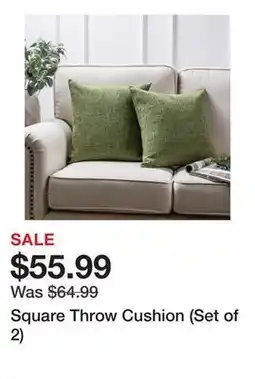 Wayfair Square Throw Cushion (Set of 2) offer