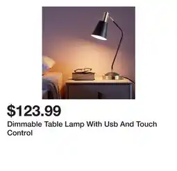 Wayfair Dimmable Table Lamp With Usb And Touch Control offer
