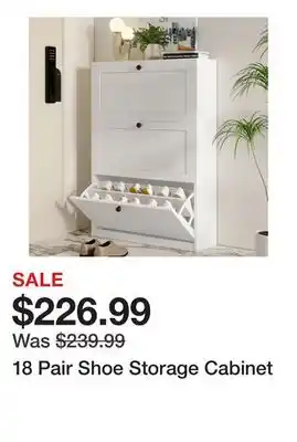 Wayfair 18 Pair Shoe Storage Cabinet offer
