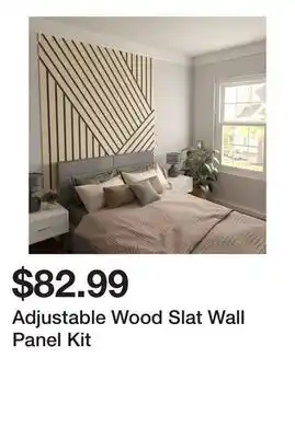 Wayfair Adjustable Wood Slat Wall Panel Kit offer