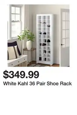 Wayfair White Kahl 36 Pair Shoe Rack offer