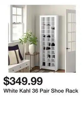 Wayfair White Kahl 36 Pair Shoe Rack offer