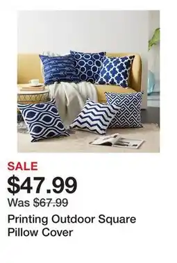 Wayfair Printing Outdoor Square Pillow Cover offer